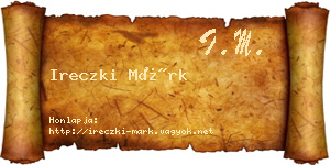 Ireczki Márk névjegykártya